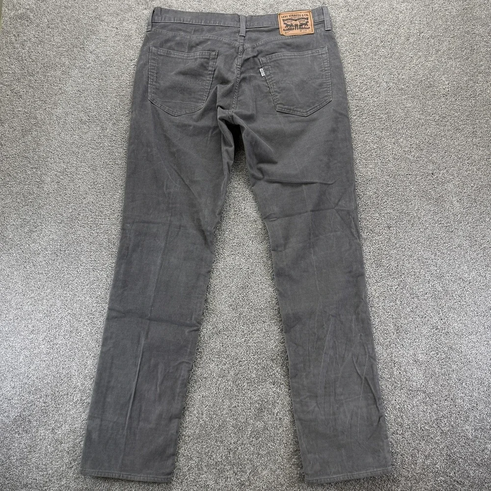 Levis 511 Slim Jeans Mens 34x32 Gray Corduroy Stretch Denim Casual Pants
